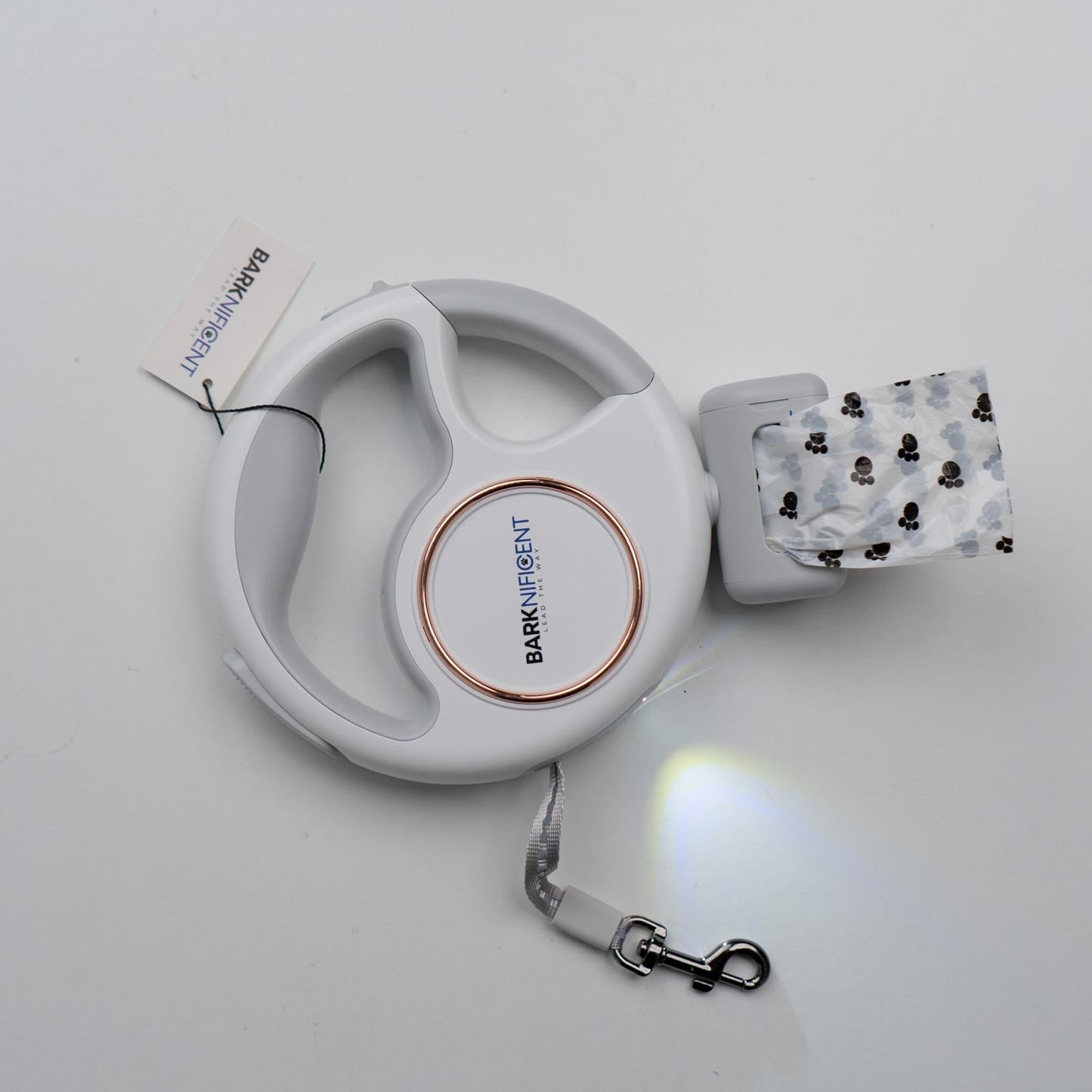 Multifunctional dog leash with LED