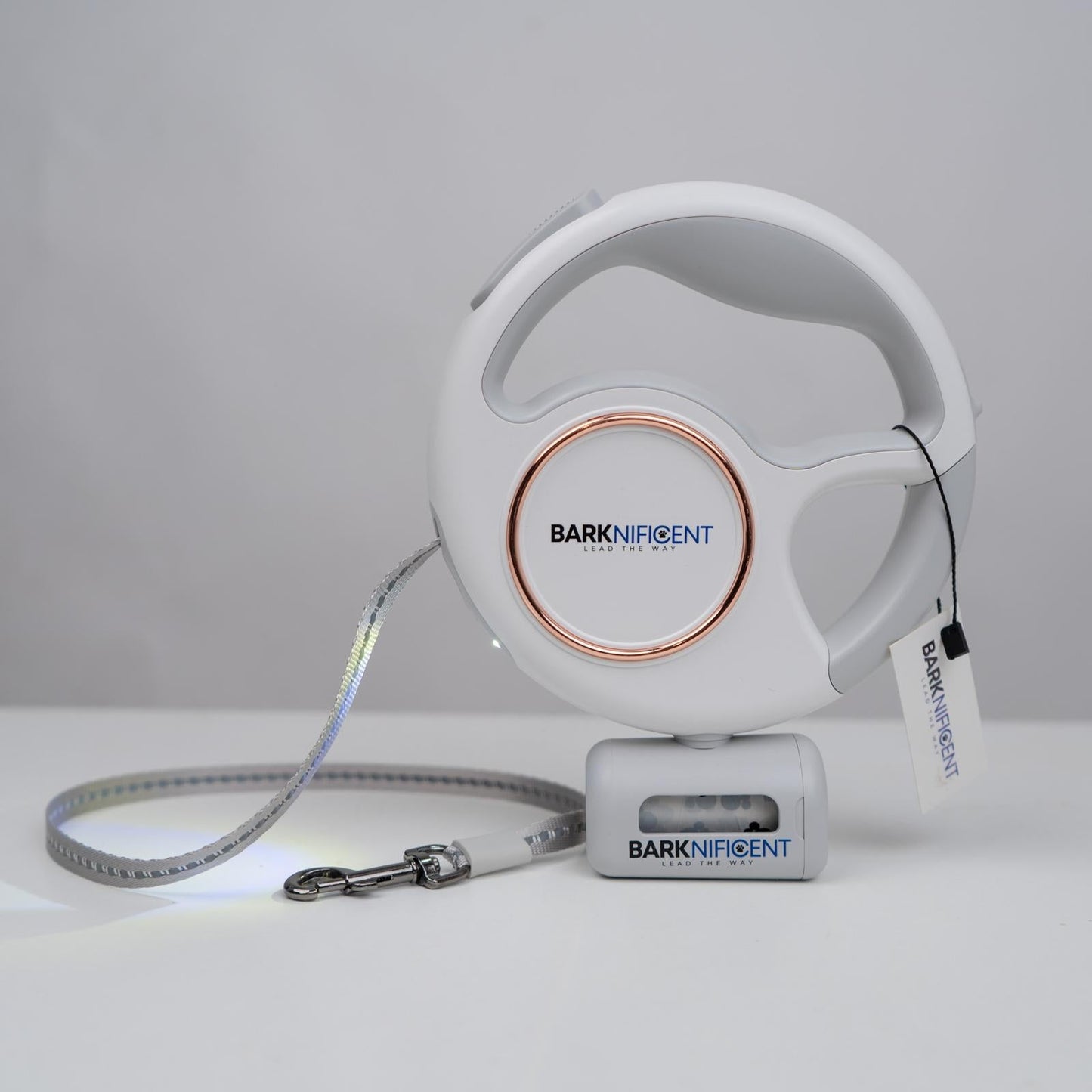 Multifunctional dog leash with LED