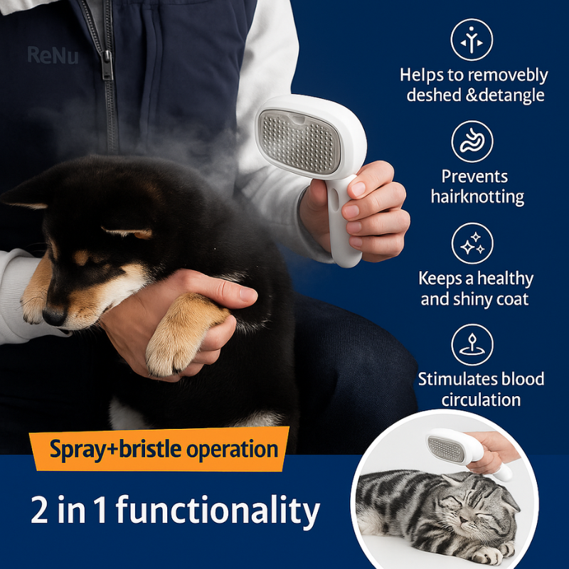 FreshFur Shower Brush + Bathing Solution