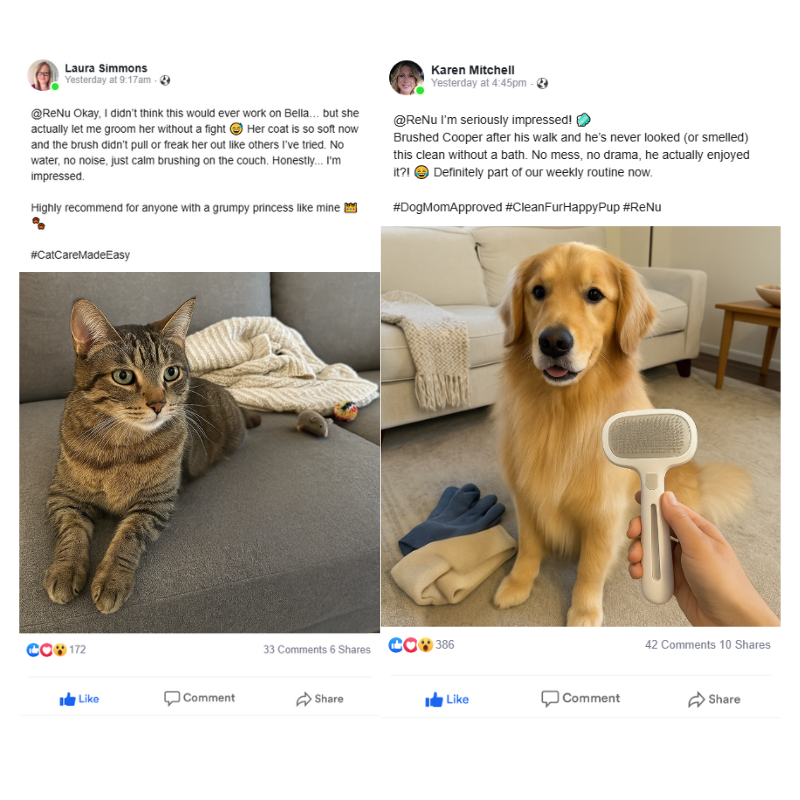 FreshFur Shower Brush + Bathing Solution